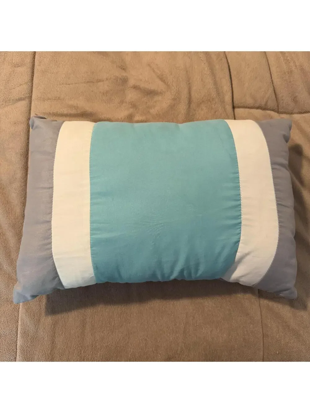 Decorative Rectangular aqua white gray Throw Pillow Cushion